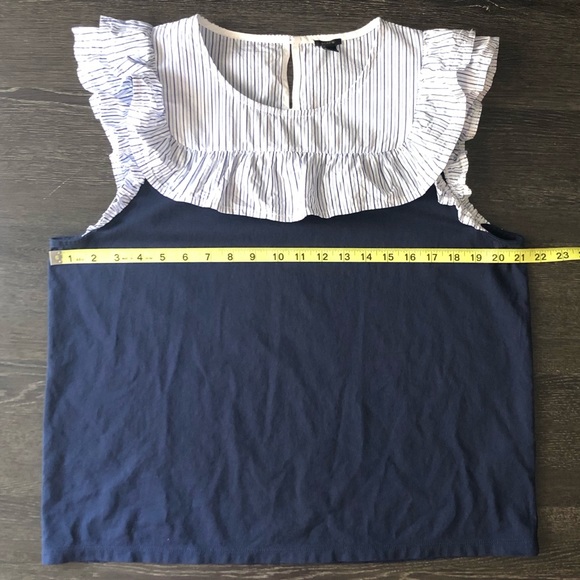 J. Crew Striped Ruffles Top - Picture 6 of 10